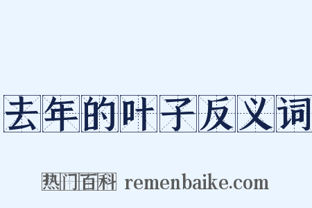 去年的叶子反义词是什么意思的图片